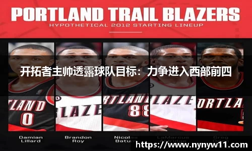 开拓者主帅透露球队目标：力争进入西部前四